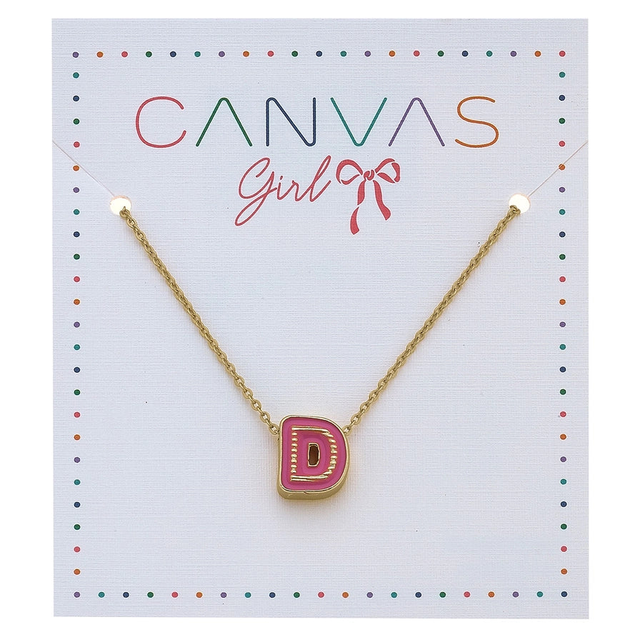 Canvas Kayla Children's Initial Necklace - 