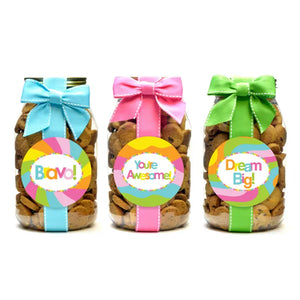 Oh, Sugar! Bright Stripe Cookie Quart Jars