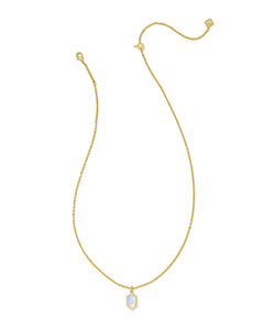 Kendra Scott Hallie Gold Short Pendant Necklace in Opalite Illusion