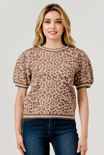 Load image into Gallery viewer, Valerie Cheetah Top - Brown Trim