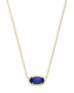 Kendra Scott Elisa Gold Pendant Necklace in Cobalt Cats Eye