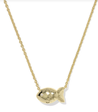 Load image into Gallery viewer, Kendra Scott Parker Fish Pendant Necklace God Abalone Shell