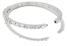 Load image into Gallery viewer, Kendra Scott Gracie Silver Bangle Bracelet in White Mix S/M