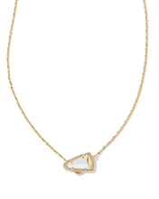 Load image into Gallery viewer, Kendra Scott Cheer Gold Short Pendant Necklace in White Mother-of-Pearl