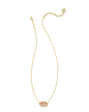Load image into Gallery viewer, Kendra Scott Elisa Gold Pendant Necklace in Light Pink Iridescent Abalone