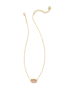 Kendra Scott Elisa Gold Pendant Necklace in Light Pink Iridescent Abalone
