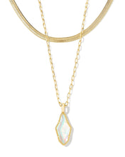 Load image into Gallery viewer, Kendra Scott Evelyn Gold Multi Strand Necklace in Rock Crystal Dichroic