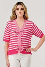 Load image into Gallery viewer, Georgia Knit Bow Top - Pink