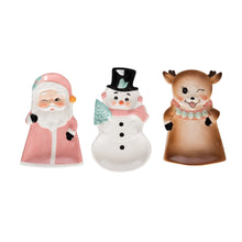 Load image into Gallery viewer, Vintage Christmas Character Tidbit Plates