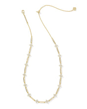 Load image into Gallery viewer, Kendra Scott Holland Gold Strand Necklace in White Crystal