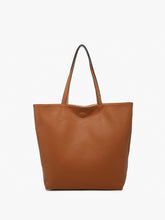 Load image into Gallery viewer, Wren Two-Tone Reversible Tote - Tan/Sand