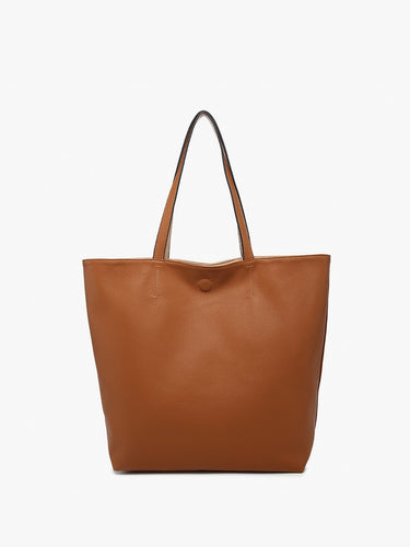 Wren Two-Tone Reversible Tote - Tan/Sand