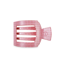 Load image into Gallery viewer, Medium Teleties Flat Square Hair Clip - Laura Park Berry Cozy