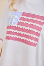 Load image into Gallery viewer, Preppy Patriotic Ribbon Tee - Pink
