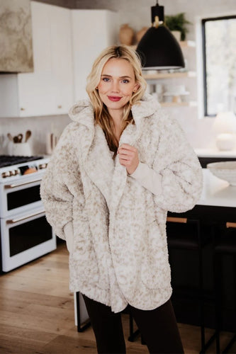 Snow Leopard Body Wrap Hoodie