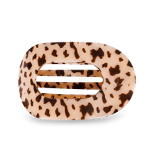 Load image into Gallery viewer, Large Teleties Flat Round Hair Clip - Blonde Tortoise