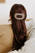 Load image into Gallery viewer, Large Teleties Flat Round Hair Clip - Blonde Tortoise