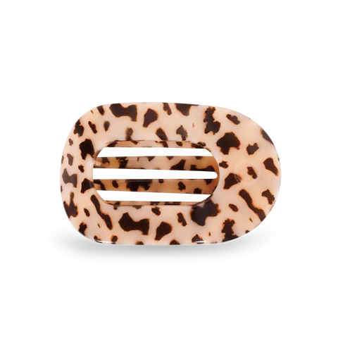 Medium Teleties Flat Round Hair Clip - Blonde Tortoise