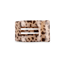Load image into Gallery viewer, Small Teleties Flat Rectangle Hair Clip - Blonde Tortoise