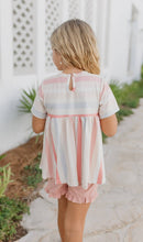 Load image into Gallery viewer, Girl's Blush Stripe Short Set