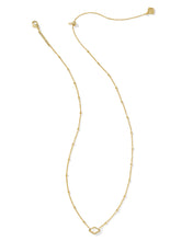 Load image into Gallery viewer, Kendra Scott Mini Abbie Gold Satellite Short Pendant Necklace in Ivory Mother of Pearl