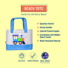 Load image into Gallery viewer, Kid&#39;s Beach Tote - Trains Planes &amp; Trucks