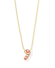 Load image into Gallery viewer, Kendra Scott Candy Cane Gold Short Pendant Necklace in Ivory Mother-of-Pearl