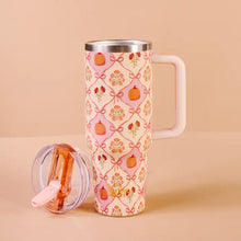 Load image into Gallery viewer, The Darling Effect Lifestyle Flip Straw Tumbler 40oz - Patchwork Pumpkins