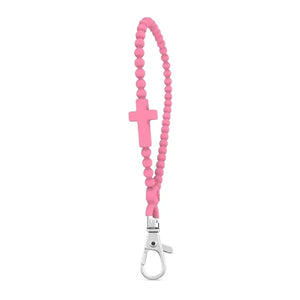 Jesus Loop Keychain Wristlet - Carnation - by Ryan & Rose