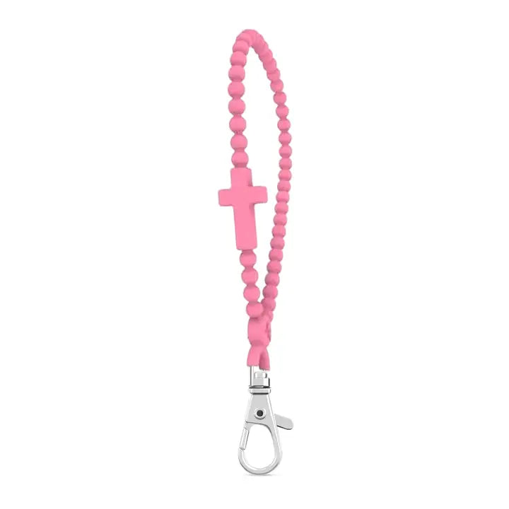 Jesus Loop Keychain Wristlet - Carnation - by Ryan & Rose