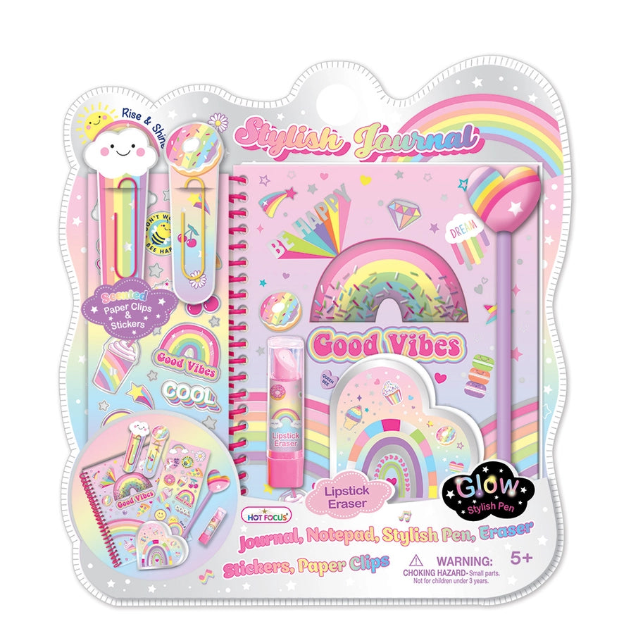 Girl's Stylish Journal Set - Rainbow