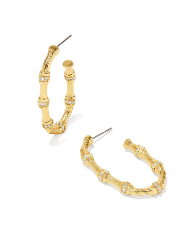 Kendra Scott Maura Gold Bamboo Hoop Earrings