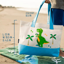 Load image into Gallery viewer, Kid&#39;s Beach Tote - Dinosaur Land