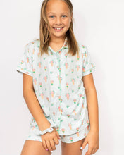 Load image into Gallery viewer, Girl's Love Blooms Here Sleep Set - Shorts 3 pc. Set