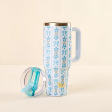 Load image into Gallery viewer, The Darling Effect Lifestyle Flip Straw Tumbler 40oz - Oh So Fancy Blue