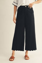 Load image into Gallery viewer, Office Chic Scallop Hem Pants - Black