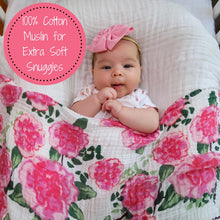 Load image into Gallery viewer, Live Life in Full Bloom Muslin Swaddle Blanket