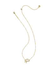 Load image into Gallery viewer, Kendra Scott Celeste Cloud Gold Short Pendant Necklace in Matte Dichroic Glass