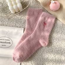 Load image into Gallery viewer, Plush Bow Socks - OFF White