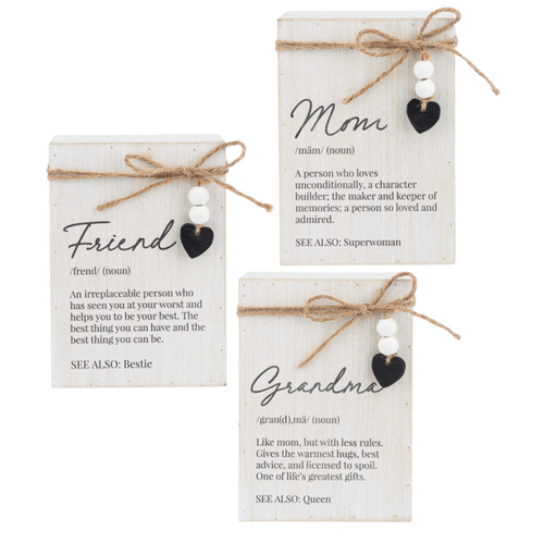 Ganz Wooden Mother's Day Shelf Sitters