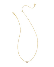 Load image into Gallery viewer, Kendra Scott Mini Elisa Gold Satellite Short Pendant Necklace in Pink Opalite Crystal
