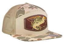 Load image into Gallery viewer, Bass Woven Patch Old School Camo Hat.: OS Brown Camo