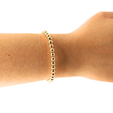 Load image into Gallery viewer, Beaded Blondes: 5MM Gold Bracelet - Standard 6.75"