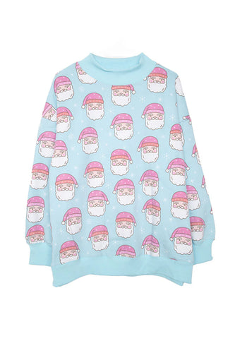 Santa Face Sweatshirt - Pink