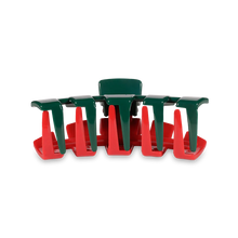 Load image into Gallery viewer, Medium Teleties Hair Clip - Red &amp; Green