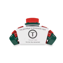 Load image into Gallery viewer, Medium Teleties Hair Clip - Red &amp; Green