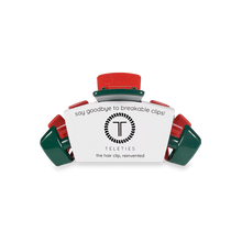 Load image into Gallery viewer, Tiny Teleties Hair Clip - Red &amp; Green