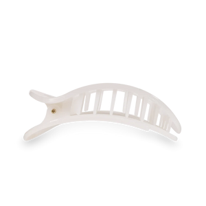 Medium Teleties Flat Round Hair Clip - Coconut White