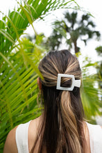 Load image into Gallery viewer, Medium Teleties Flat Square Hair Clip - Coconut White