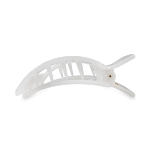 Medium Teleties Flat Square Hair Clip - Coconut White